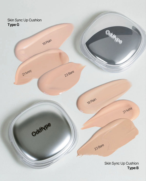 ODDTYPE Type B soft-matte Korean cushion compact with shade swatches