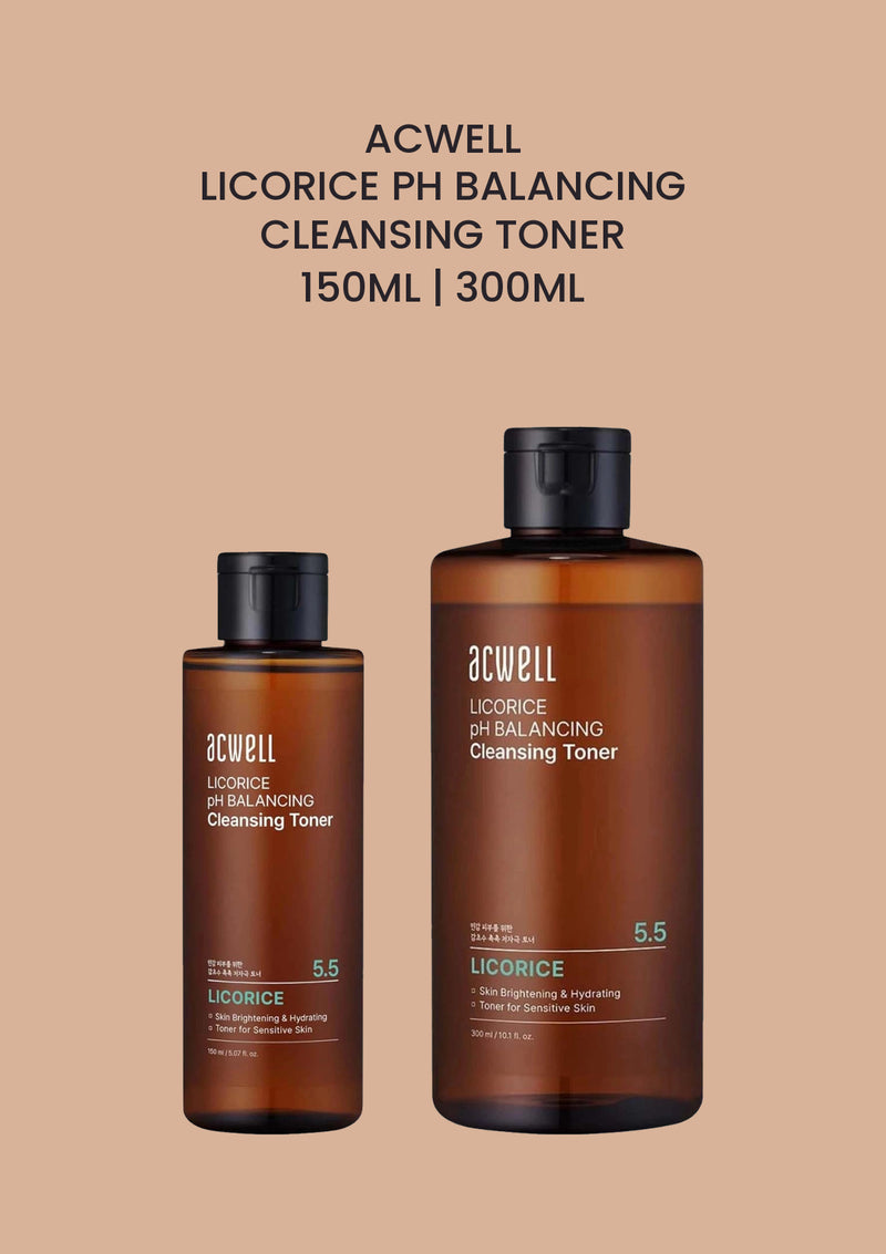 ACWELL Licorice pH Balancing Cleansing Toner, 150ml and 300ml size options