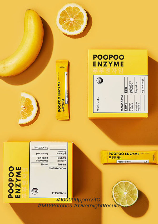 [MAROCELL] Poo Poo Enzyme Banana (1 Box = 3.5g x 30 Sticks)