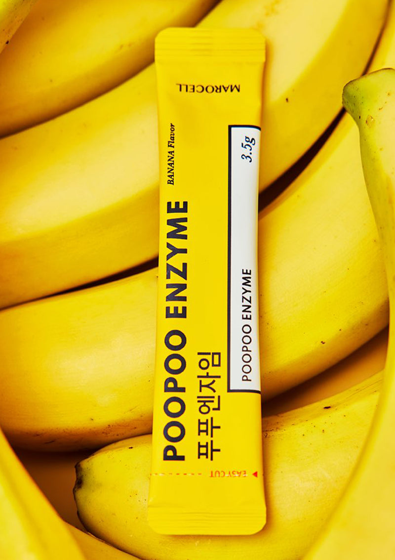 [MAROCELL] Poo Poo Enzyme Banana (1 Box = 3.5g x 30 Sticks)