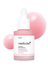 Medicube Pink Peptide Serum bottle with dropper on a white background