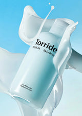 Torride skincare product with a blue background