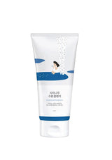 White tube with blue accents on a white background