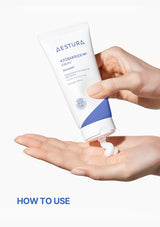 Dispense AESTURA Atobarrier 365 Cream into clean hands and smooth over the face