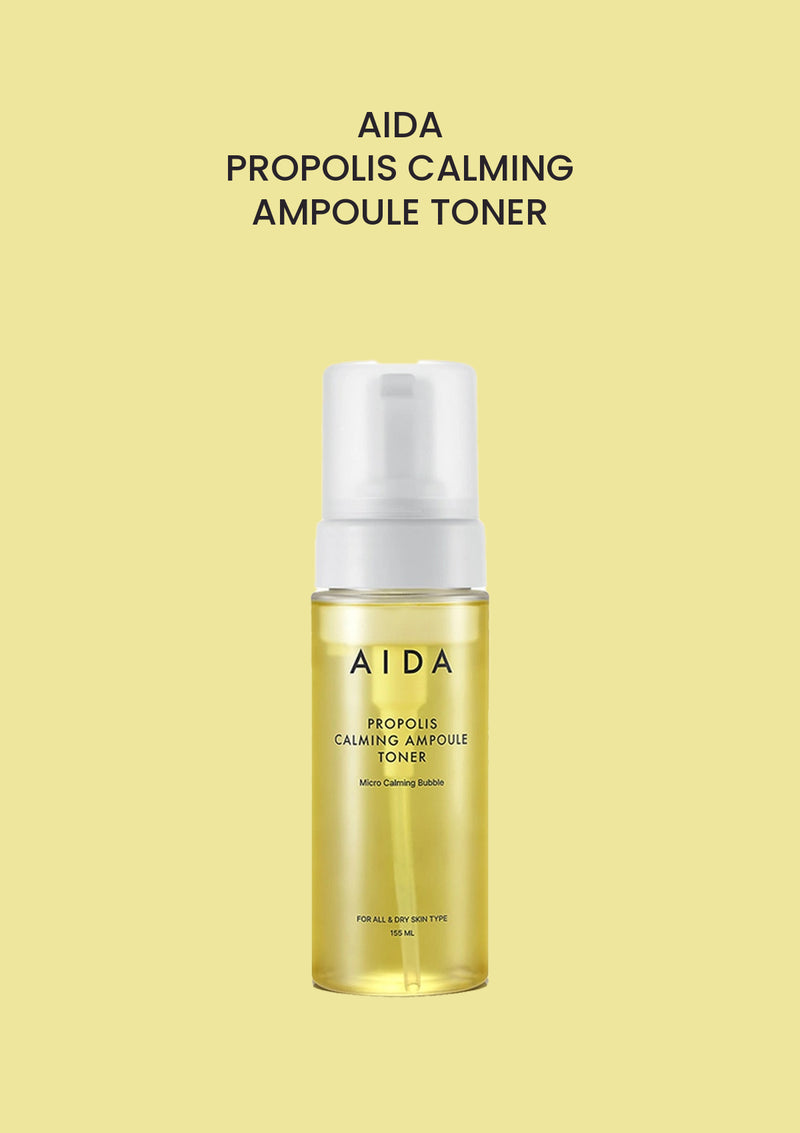 AIDA Propolis Calming Ampoule Toner 155ml product and packaging.