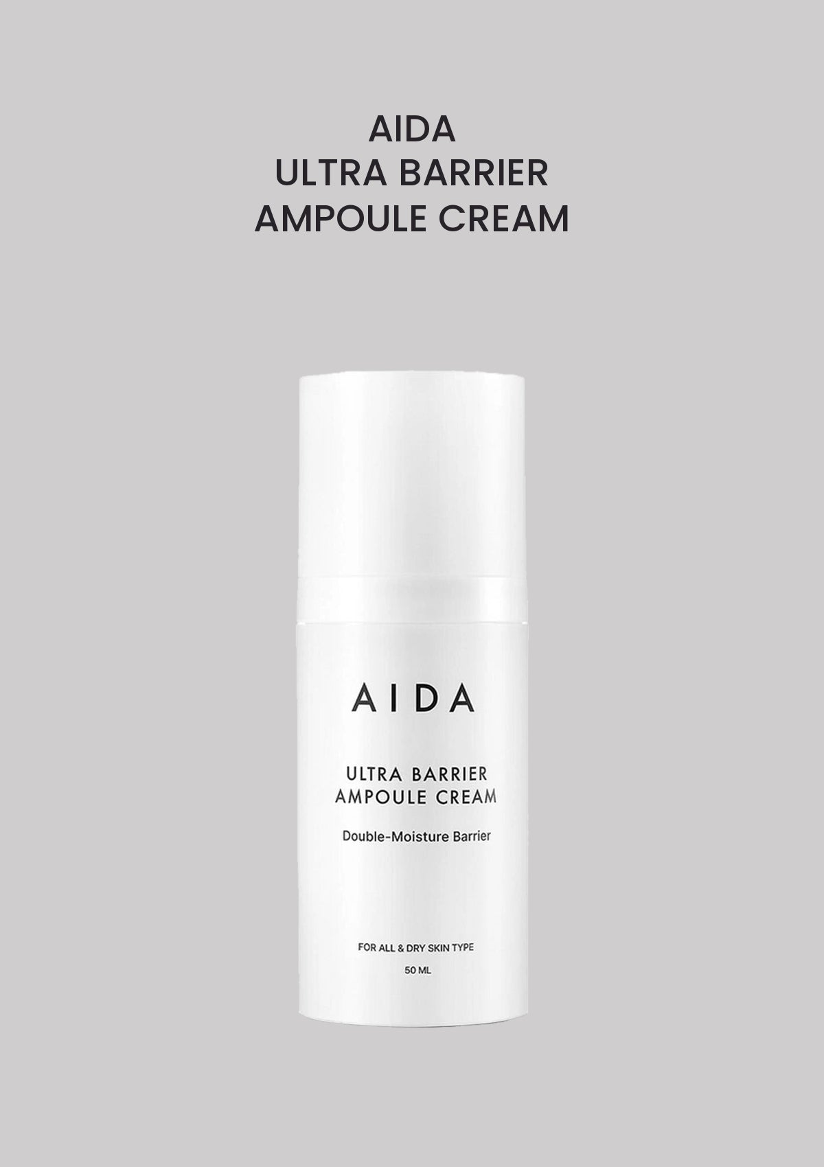AIDA Ultra Barrier Ampoule Cream 50ml product and packaging.
