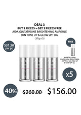[AIDA] Glutathione Brightening Ampoule Sun Tone Up & Glow SPF 50+ PA++++ 37g