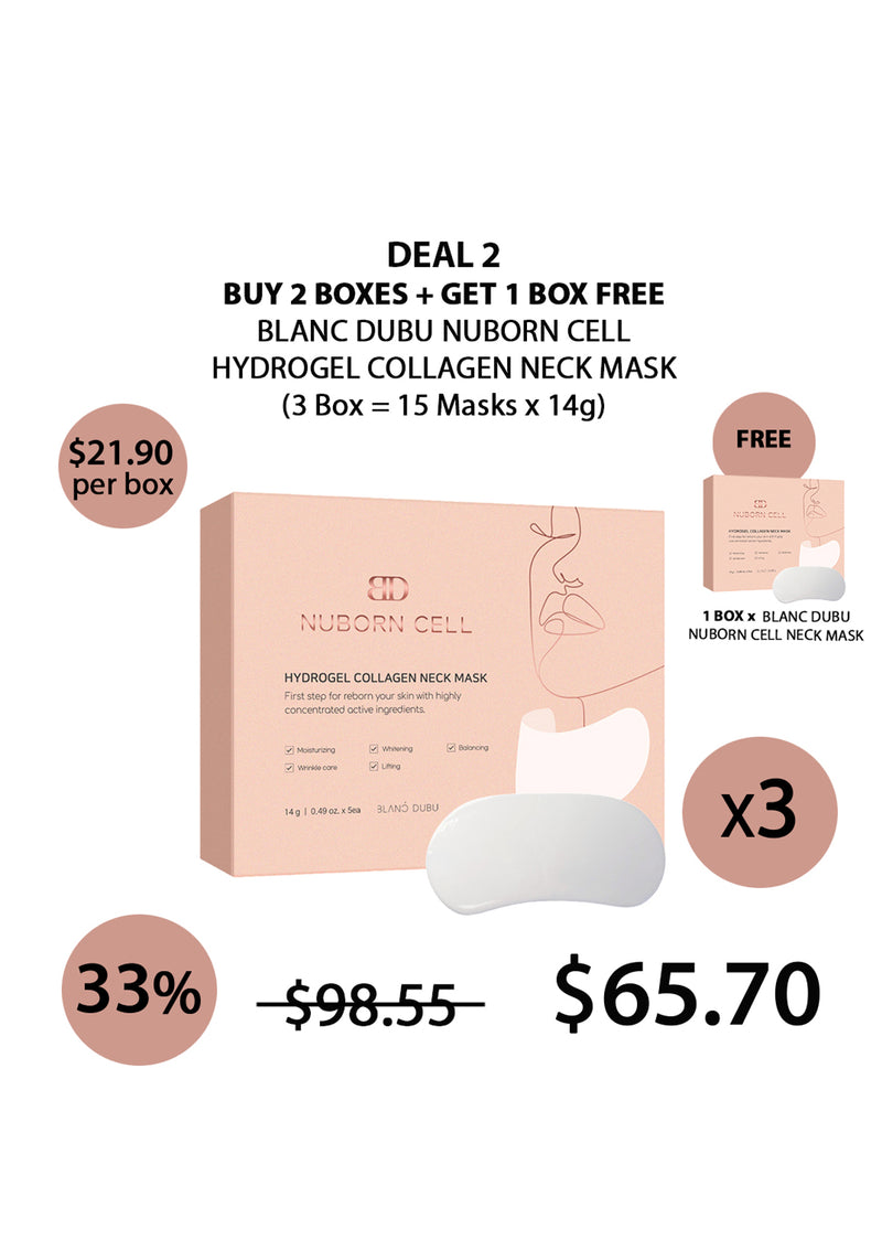 [BLANC DUBU] Nuborn Cell Hydrogel Collagen Face | Neck Mask