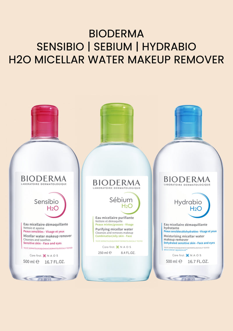 [BIODERMA] Sensibio | Sebium | Hydrabio H2O Micellar Water Makeup Remover 500ml