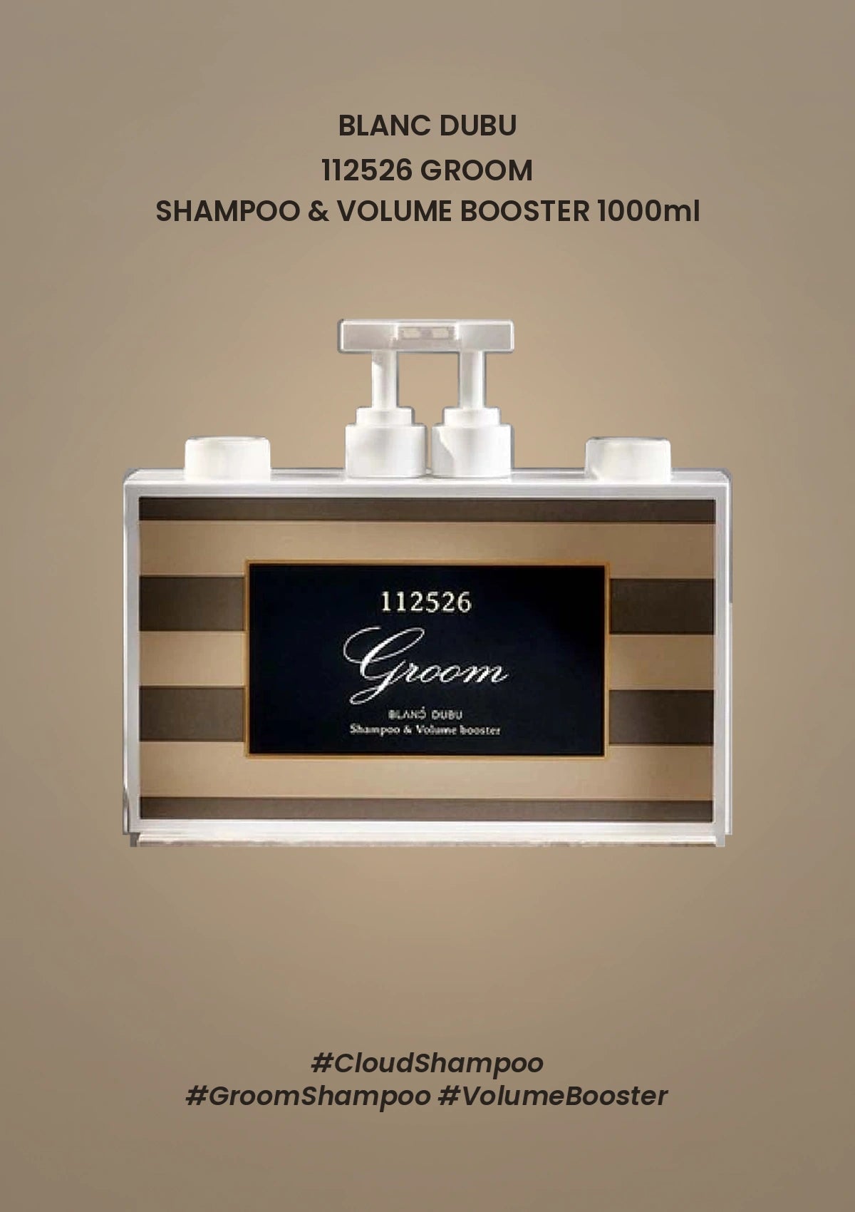 BLANC DUBU 112526 Groom Shampoo and Volume Booster 1000ml double-chamber bottle