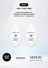 BLANC DUBU white sunscreen 1+1 FREE offer: two 40ml bottles for S$39.90