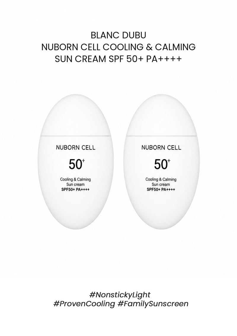 BLANC DUBU Nuborn Cell Cooling and Calming Sun Cream SPF 50+ PA++++ 40ml buy one get one free two-bottle main image