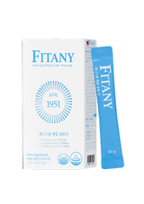 Fitany supplement package with blue and white packaging on a white background