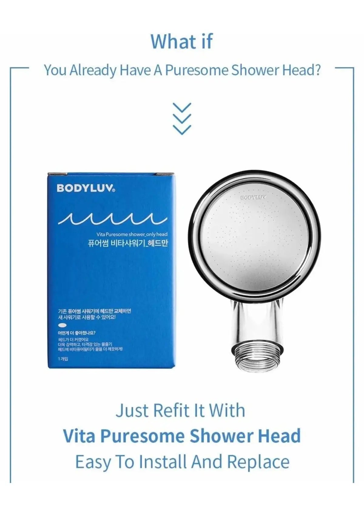 BODYLUV Vita Puresome Shower Head – Vitamin Fine-Spray Shower – COCOMO