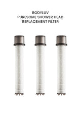 BODYLUV Puresome Shower Head Replacement Filter, three white replacement cartridges