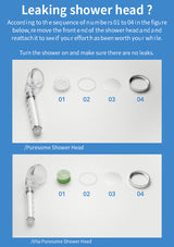 Correct Vita Puresome shower head component order for leak-free reassembly