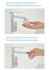 Check exposed and internal basin faucet threads and fit the matching connection