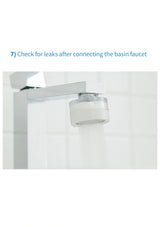 Check the fitted BODYLUV Washbasin Tap connection for leaks