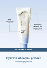 Beauty of Joseon Relief Sun Aqua-Fresh: Rice + B5 SPF50+ PA++++: rice + b5 — Hydrate while you protect.