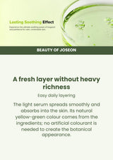 Beauty of Joseon Calming Serum: Green Tea + Panthenol: texture — A fresh layer without heavy richness.
