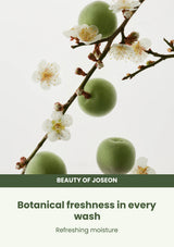 Beauty of Joseon Green Plum Refreshing Cleanser: green plum + mung bean — Botanical freshness in every wash.
