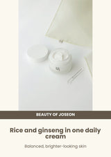Beauty of Joseon Dynasty Cream: hanbang ingredients — Rice and ginseng in one daily cream.