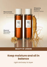 Beauty of Joseon Ginseng Essence Water: niacinamide — Keep moisture and oil in balance.