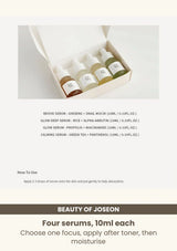 Beauty of Joseon Hanbang Serum Discovery Kit: Four serums, 10ml each.