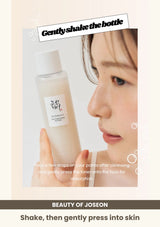 Beauty of Joseon Glow Replenishing Rice Milk: Shake, then gently press into skin.