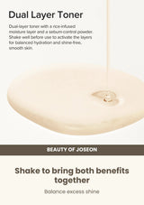 Beauty of Joseon Glow Replenishing Rice Milk: two layers — Shake to bring both benefits together.