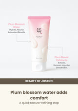 Beauty of Joseon Apricot Blossom Peeling Gel: botanical moisture — Plum blossom water adds comfort.