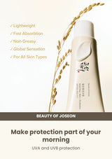 Beauty of Joseon Relief Sun: Rice + Probiotics SPF50+ PA++++: daily spf — Make protection part of your morning.
