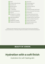 Beauty of Joseon Centella Asiatica Calming Mask: moisture ingredients — Hydration with a soft finish.