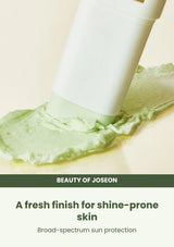 Beauty of Joseon Matte Sun Stick: Mugwort + Camelia SPF50+ PA++++: matte protection — A fresh finish for shine-prone skin.