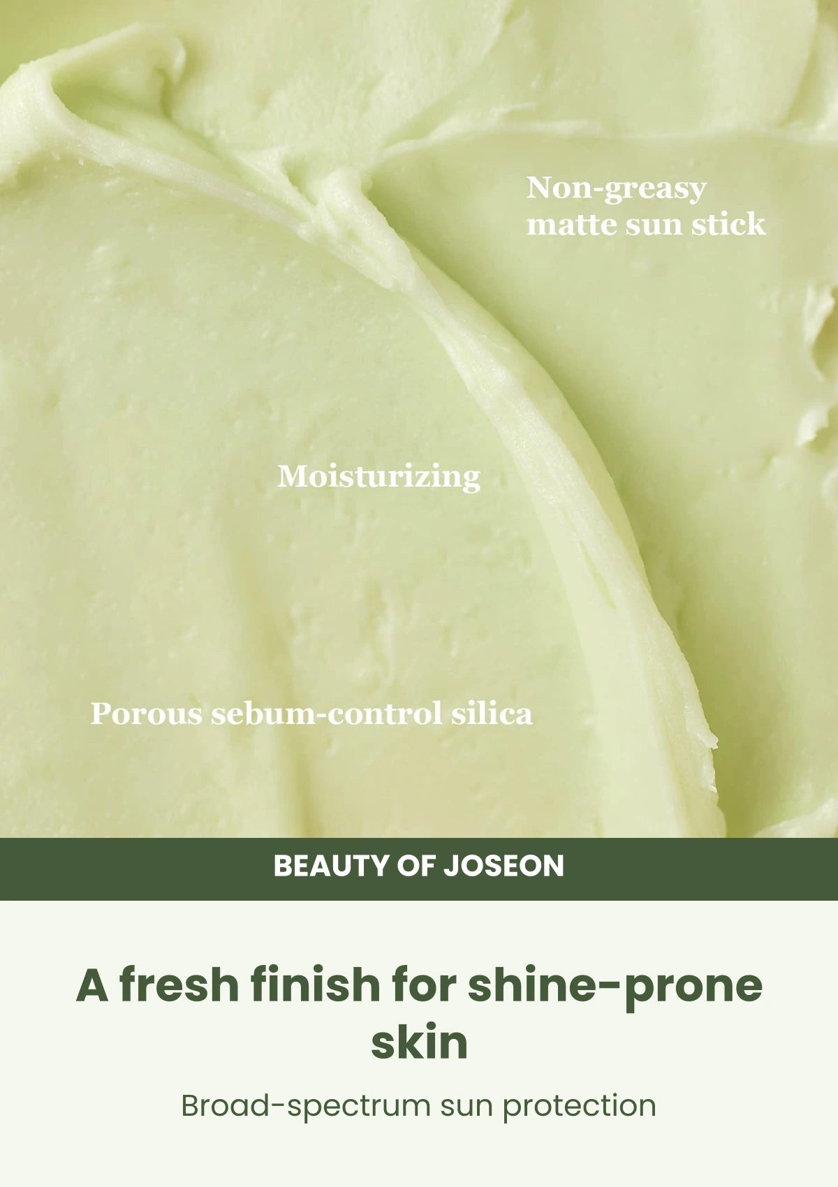 Beauty of Joseon Matte Sun Stick: Mugwort + Camelia SPF50+ PA++++: matte protection — A fresh finish for shine-prone skin.