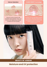 Beauty of Joseon Ginseng Moist Sun Serum SPF50+ PA++++: Moisture and UV protection.