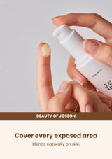 Beauty of Joseon Ginseng Moist Sun Serum SPF50+ PA++++: application — Cover every exposed area.