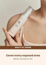 Beauty of Joseon Ginseng Moist Sun Serum SPF50+ PA++++: application — Cover every exposed area.