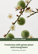 Beauty of Joseon Green Plum Refreshing Toner: AHA + BHA: botanical moisture — Freshness with green plum and mung bean.