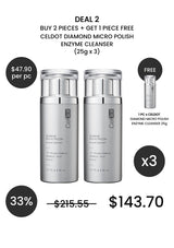 CelDot Diamond Micro Polish Enzyme Cleanser 25g Deal 2: buy 2 get 1 free, 3 pieces S$143.70, usual S$215.55, save 33%