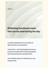 CELIMAX Pore + Dark Spot Brightening Cream — Morning and evening brightening care