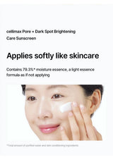 CELIMAX Pore + Dark Spot Brightening Care Sunscreen — 79.3% moisture essence