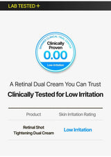 CELIMAX Retinal Shot Tightening Dual Cream — Low-irritation test result