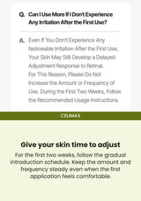 CELIMAX Retinal Shot Tightening Dual Cream — Give your skin time to adjust