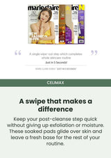 CELIMAX Make room for an easier routine: Simple care for busy mornings and evenings.