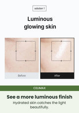 CELIMAX A visible boost in skin radiance: Hydrated skin catches the light beautifully.