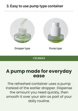 CELIMAX Easy dispensing for a consistent routine: Dispense your ampoule cleanly and quickly.