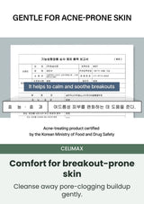 CELIMAX Keep breakout-prone skin clean and comfortable: Cleanse away pore-clogging buildup gently.