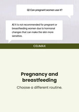 CELIMAX retinal booster — Pregnancy and breastfeeding