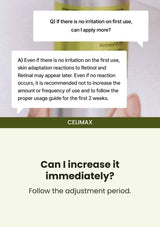 CELIMAX retinol serum — Can I increase it immediately?